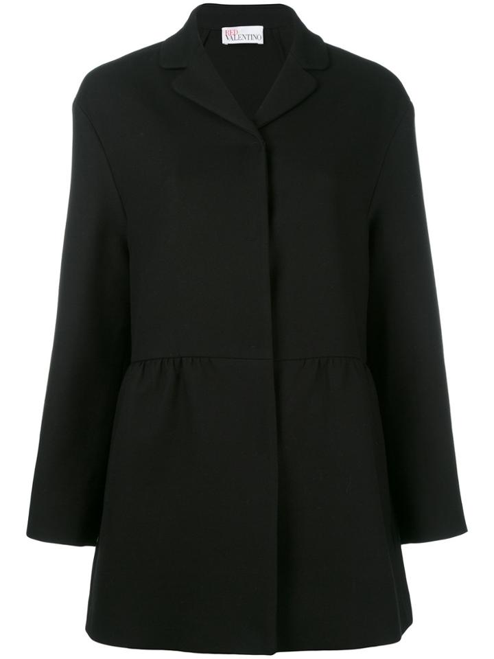 Red Valentino Single Breasted Coat - Black