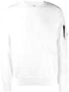 Cp Company Contrast Sleeve Sweater - White