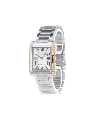 Cartier 'tank Anglaise' Analog Watch, Adult Unisex, Stainless Steel