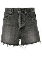 Saint Laurent Slim Denim Shorts - Black