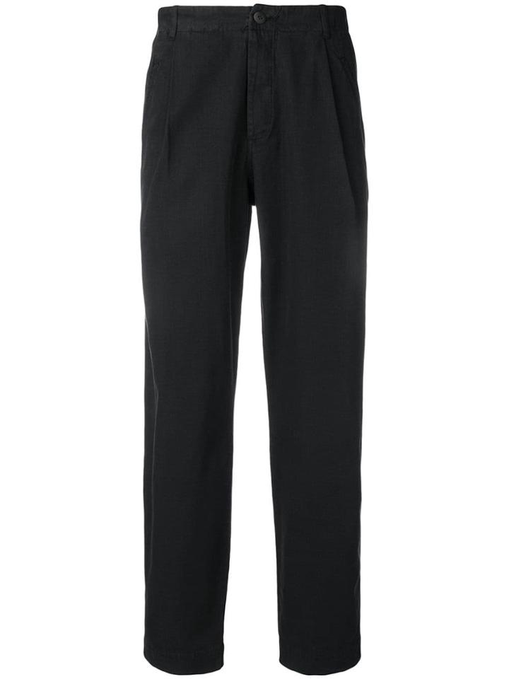 Folk Straight-leg Trousers - Blue