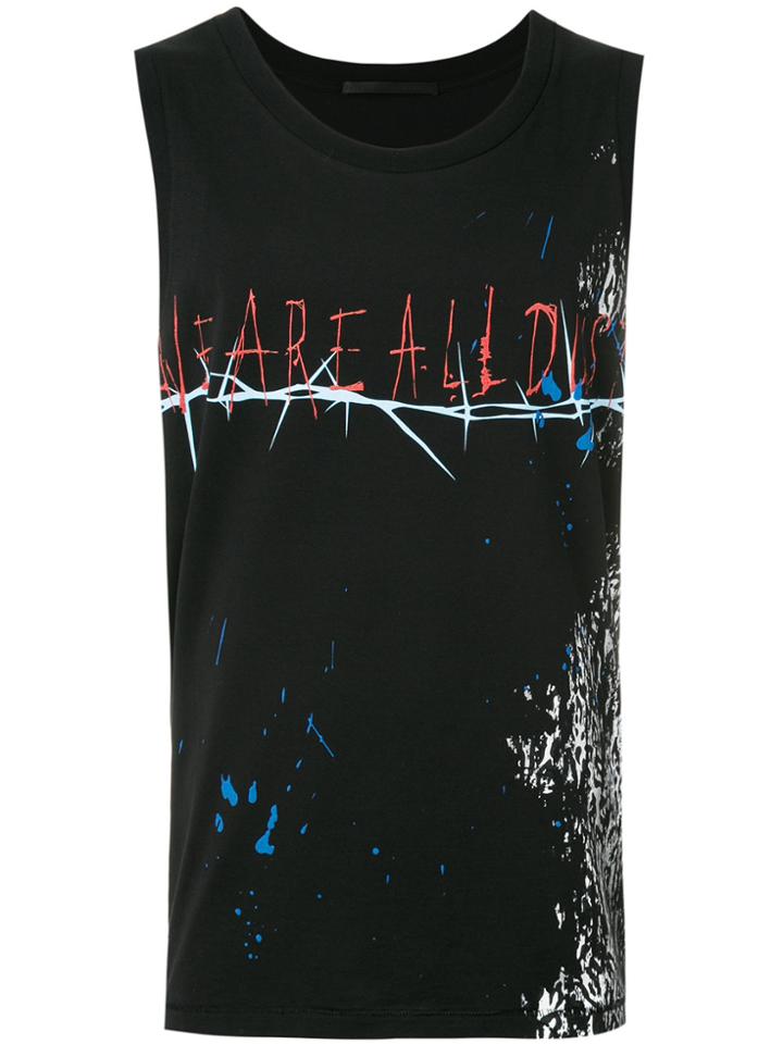 Haider Ackermann Front Print Tank Top - Black