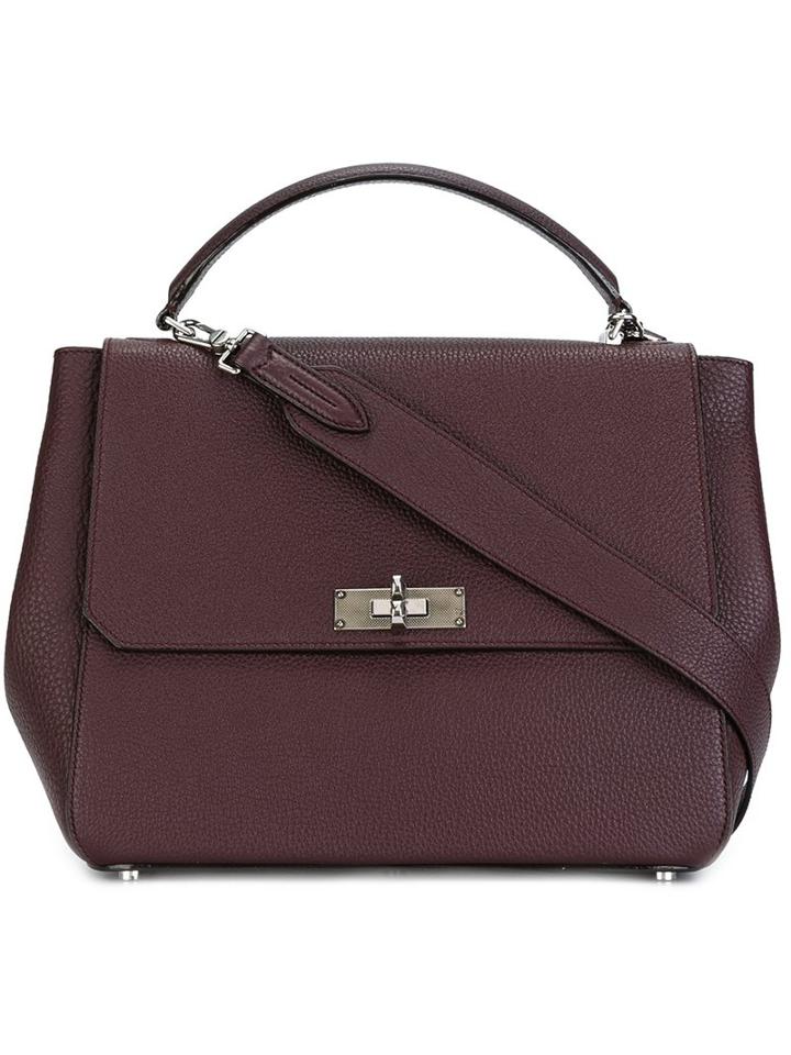 Bally Fold Over Shoulder Bag, Women's, Red