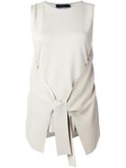 Calvin Klein Collection Ruffle Side Detail Tank Top
