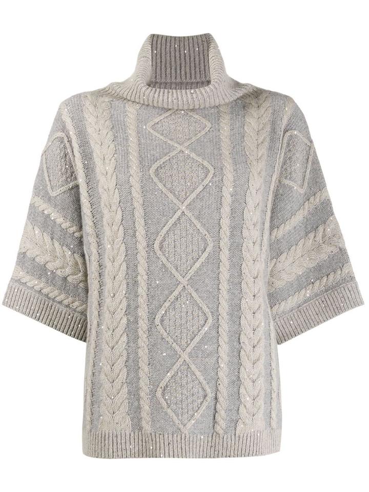 Fabiana Filippi Cable Knit Jumper - Grey