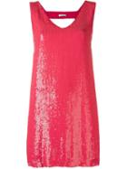 P.a.r.o.s.h. Sequin Embellished Front With Open Back Detail Dress
