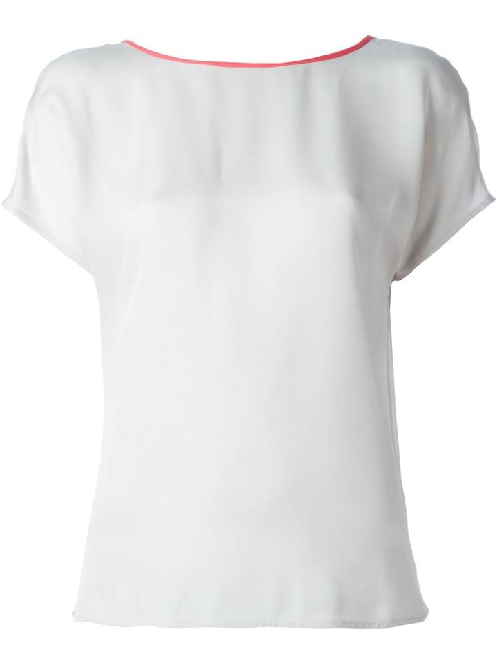 Emporio Armani Contrast Trim T-shirt Blouse