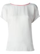 Emporio Armani Contrast Trim T-shirt Blouse