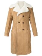 Kent & Curwen Furry Trim Coat - Neutrals