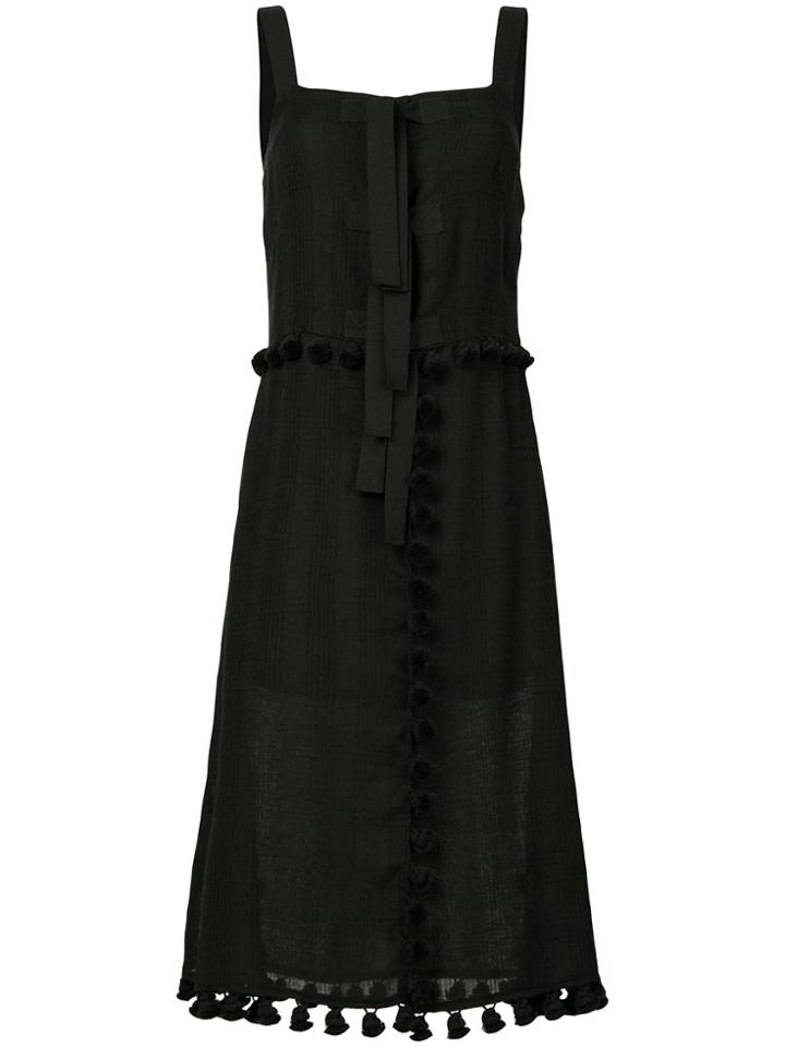 Altuzarra Tied Pom Pom Detail Dress - Black