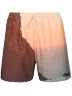 Esteban Cortazar Sunset Print Drawstring Shorts - Multicoloured