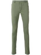 Balmain Skinny Trousers, Men's, Size: 48, Green, Cotton/polyurethane/polyester