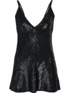Ashish V-neck Backless Dress, Women's, Size: Xs, Black, Silk/sequin