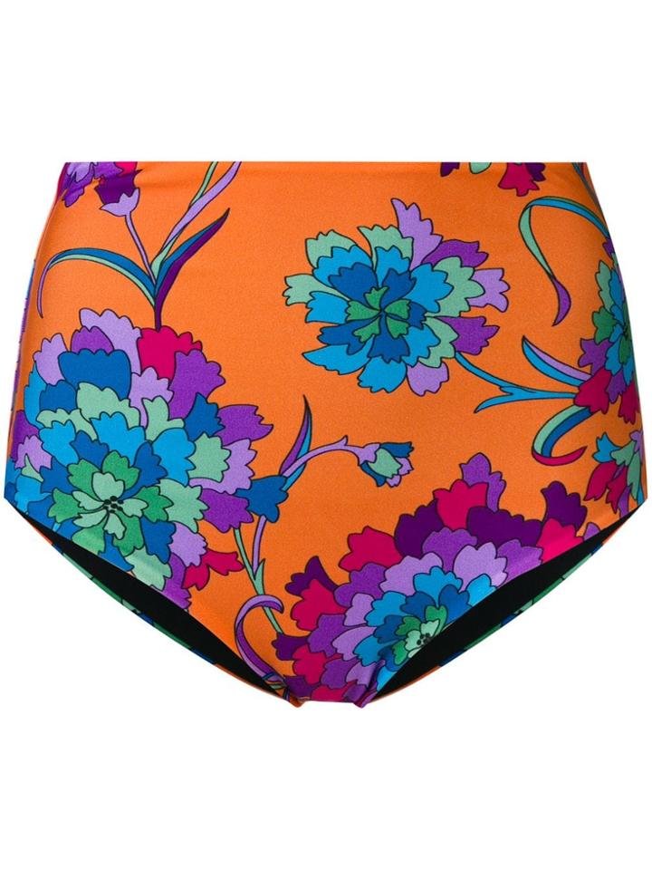 La Doublej Floral Surf Briefs - Orange