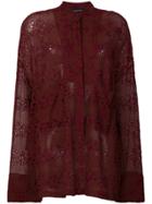 Ann Demeulemeester Broderie Anglaise Blouse - Red