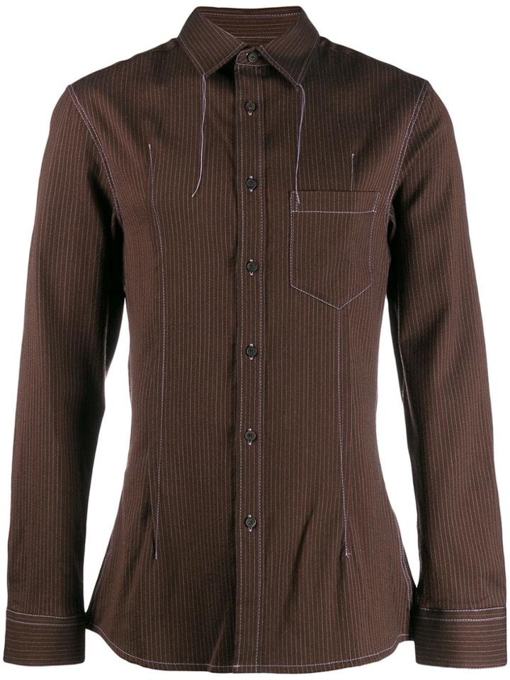 Acne Studios Striped Tailored Shirt - Brown