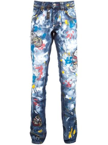 Philipp Plein 'kaleido' Jeans, Men's, Size: 36, Blue, Cotton