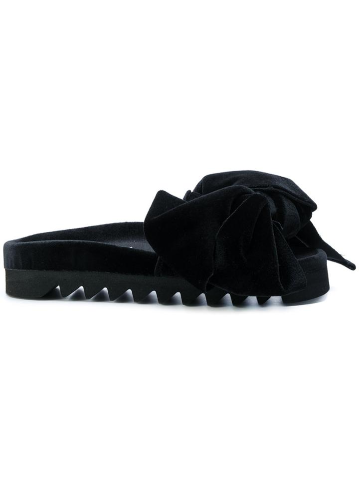 Joshua Sanders Bow Open-toe Sandals - Black