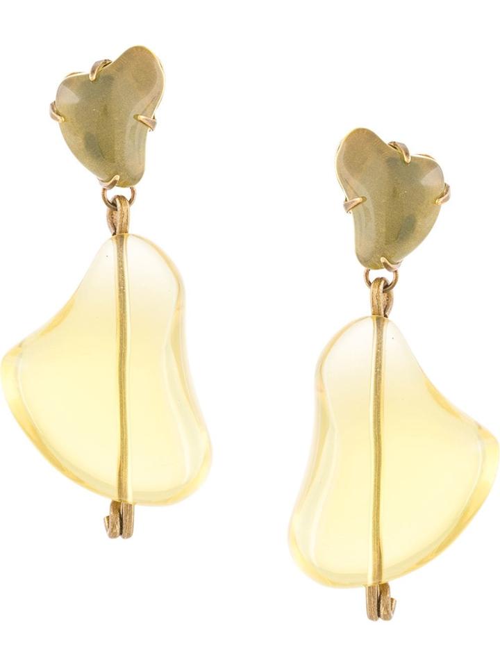 Marni Clip-on Earrings - Yellow