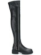 Giuseppe Zanotti Design Open Zipper Knee-high Boots - Black
