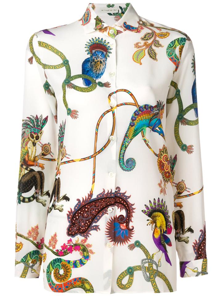 Etro Printed Button Shirt - White