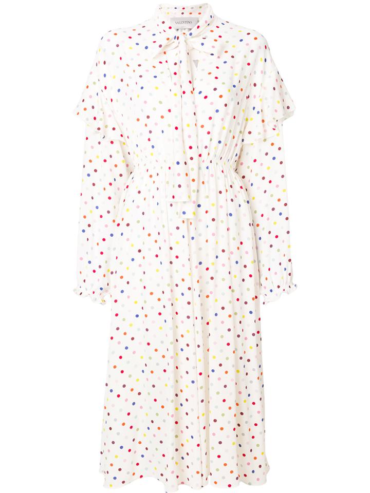 Valentino Polka Dot Dress - White