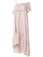Antik Batik Floral-print Asymmetric Maxi Dress - White