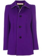 Marni Textured Fitted Coat - Pink & Purple
