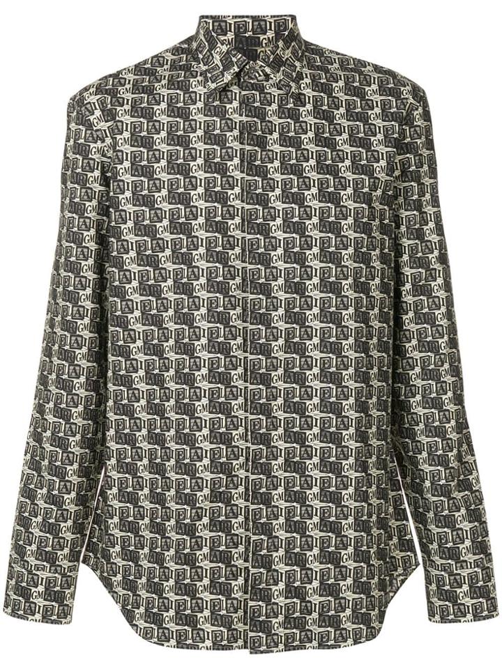 Maison Margiela Logo Print Shirt - Black