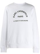 Karl Lagerfeld Address Print Sweater - White