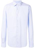 Xacus - Squares Print Shirt - Men - Cotton - 45, Blue, Cotton