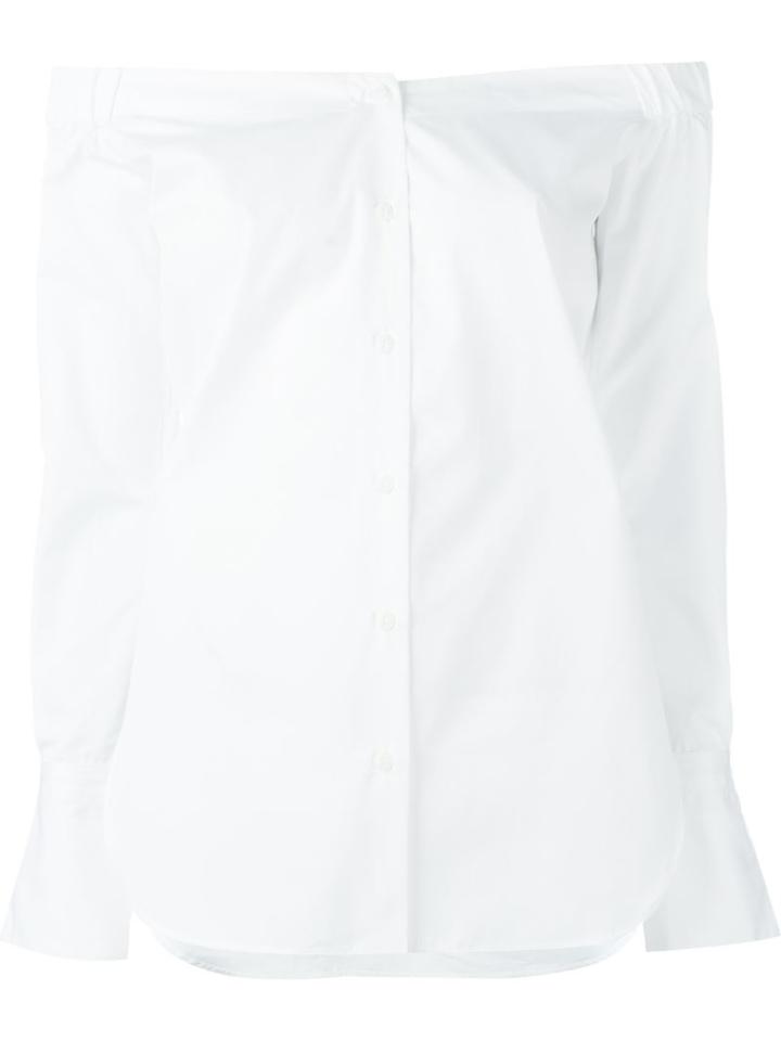 Rag & Bone Off Shoulder Top, Women's, Size: Medium, White, Cotton/silk