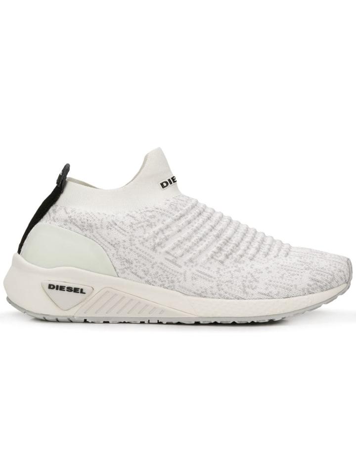 Diesel S-kb Athl Sock Sneakers - White