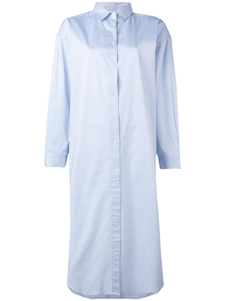 Mes Demoiselles - Oversized Midi Shirt Dress - Women - Cotton - One Size, Blue, Cotton