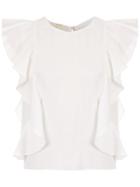 Nk Ruffled Top - White