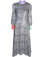 Olivia Rubin Leopard Print Shift Dress - Grey
