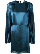 Christopher Kane Pleated Sleeve Dress - Blue