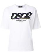Dsquared2 Spliced Logo Print T-shirt - White