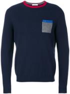 Sun 68 Breast Pocket Sweatshirt - Blue
