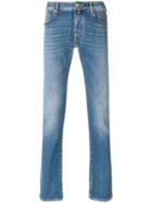 Jacob Cohen Straight Leg Stonewashed Jeans - Blue