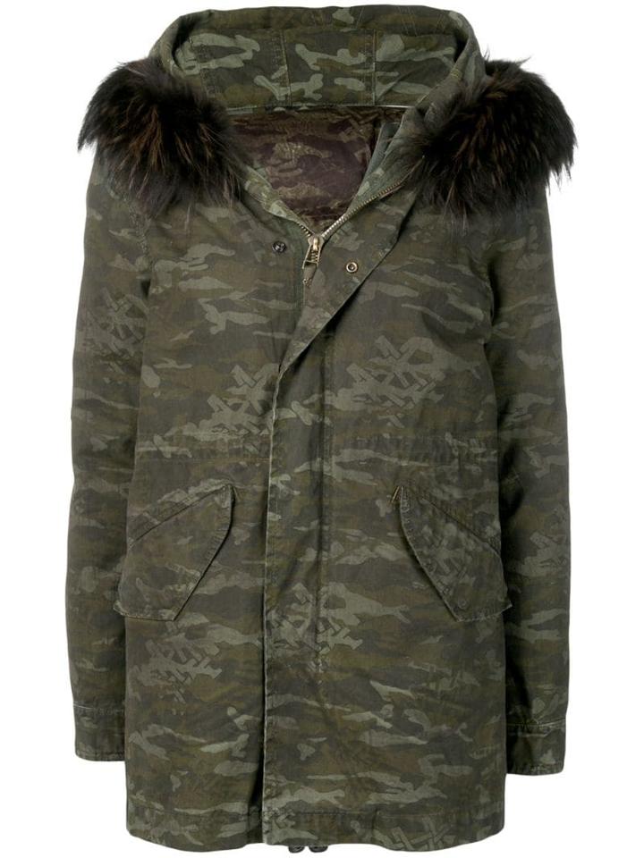 Mr & Mrs Italy Camouflage Pattern Padded Jacket - Green