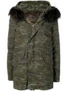 Mr & Mrs Italy Camouflage Pattern Padded Jacket - Green