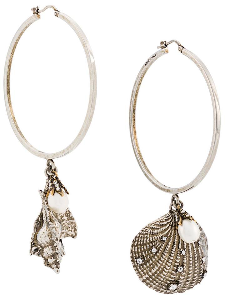 Alexander Mcqueen Shell Earrings - Metallic