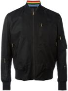 Paul Smith Bomber Jacket, Men's, Size: Medium, Black, Cotton/cupro/polyamide