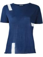 Suzusan Stripes Detail T-shirt, Women's, Size: M, Blue, Cotton