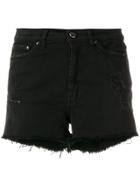 Dondup Distressed Denim Shorts - Black
