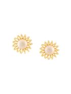 Chanel Vintage Starburst Clip-on Earrings, Women's, Yellow/orange