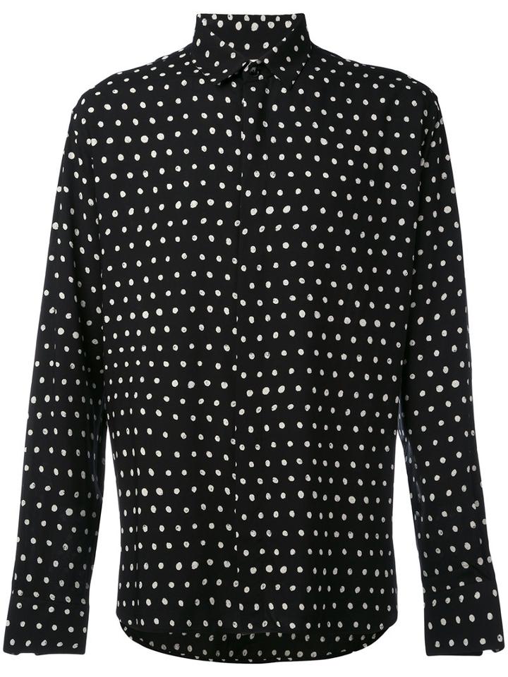 Saint Laurent - Polka Dot Shirt - Men - Viscose - 38, Black, Viscose