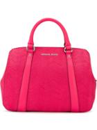 Armani Jeans Top Zip Tote, Women's, Pink/purple, Pvc/polyester/polyurethane