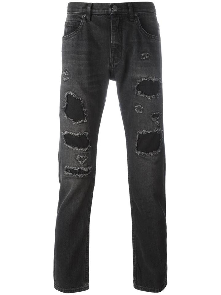 Helmut Lang Destroyed Jeans, Men's, Size: 32, Grey, Cotton/polyester